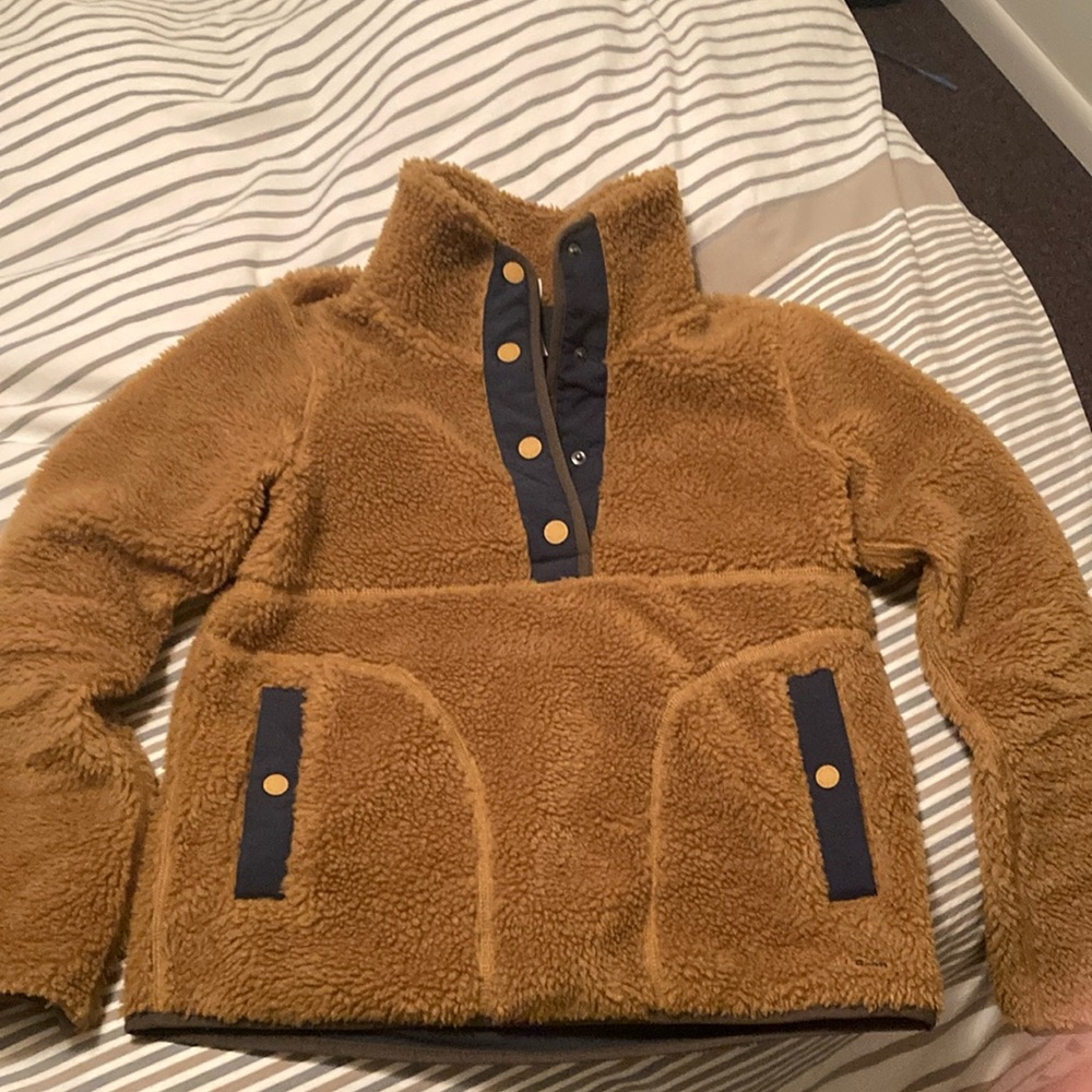 LL Bean womens sherpa fleece pullover
